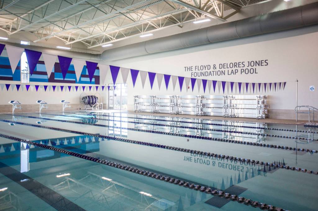 The lap and competition pool at the new Everett YMCA (Olivia Vanni / The Herald)