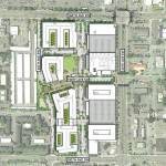 A site map of the proposed Northline Village development in Lynnwood. It is just north of the planned Sound Transit Link light rail station. (Merlone Geier Partners)