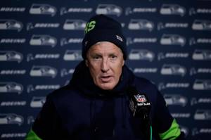 Matt Rourke / Associated Press                                Seattle Seahawks head coach Pete Carroll speaks during a news conference following Sundays win over the Eagles in Philadelphia.