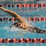 Jacksons Mia Chang swims the 200 yard IM during the 2019 4A Girls State Swim and Dive Championship on Nov. 16, 2019 in Federal Way, Wash. (Olivia Vanni / The Herald)