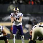 Washington quarterback Jacob Eason (10) in the second half of an NCAA college football game on Nov. 23 in Boulder, Colorado. Colorado won 20-14. (AP Photo/David Zalubowski)
