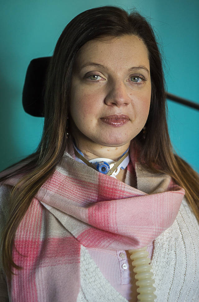 Loa Griesbach at her home in Everett. (Olivia Vanni / The Herald).