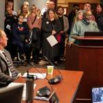 James Ivory addresses the city council Wednesday evening at Everett City Hall. (Kevin Clark / The Herald)