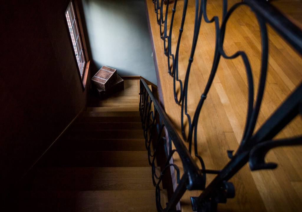 Hardwood floors throughout the VRBO home at 604 Main Street in Monroe. (Olivia Vanni / The Herald)