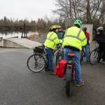 A group of bikers stop for a break by Rotary Parks boat launch on Monday in Everett. The popular boat launch and park along the Snohomish River is set to get a $400,000 makeover. (Andy Bronson / The Herald)