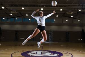 Lake Stevens junior outside hitter Samaya Morin is The Heralds Volleyball Player of the Year. (Andy Bronson / The Herald)