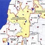 The Boundaries for the No Firework Area petition of South County Fires unincorporated service area are shown in yellow on this map. (South County Fire Board of Fire Commissioners)