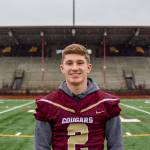 Junior wide receiver and cornerback Carson Chrisman at Dick Cardinal Stadium on Tuesday, Dec.10 at Lakewood High School in Arlington. (Katie Webber / The Herald)