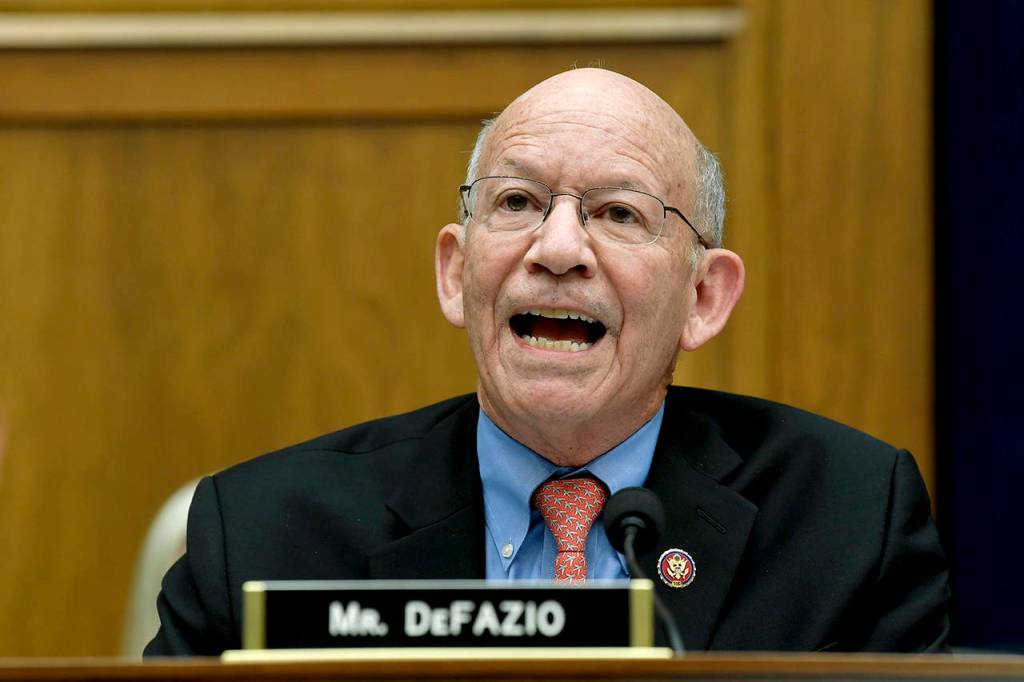 The FAA rolled the dice on the safety of the traveling public and let the Max continue to fly until Boeing could overhaul its MCAS software, said Peter DeFazio, D-Ore., the chairman of the House Transportation Committee. DeFazio is seen here at a previous meeting in May on the status of the Boeing 737 Max aircraft. (AP Photo/Susan Walsh, file)