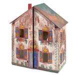 Peter Hunt painted the folk art on this dollhouse in 1941