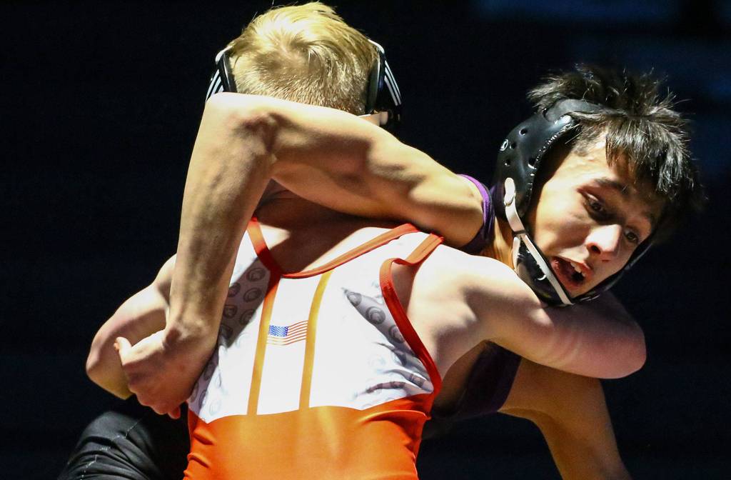 Lake Stevens defeated Stanwood won 49-24 Thursday evening at Lake Stevens High School on December 12, 2019. (Kevin Clark / The Herald)