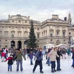 In London, the courtyard at Somerset House transforms into an ice-skating rink every year from mid-November to January. (Rick Steves Europe)