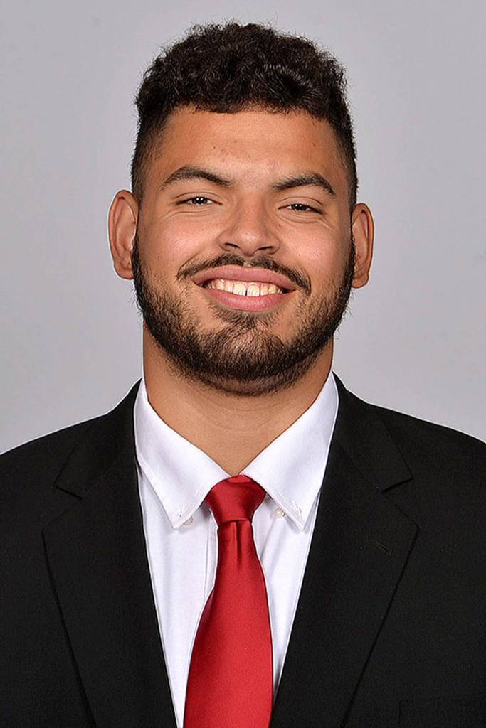 Washington State offensive lineman Abe Lucas.