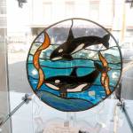 A stained glass piece at the Penn Cove Gallery. (Kira Erickson / Whidbey News-Times)