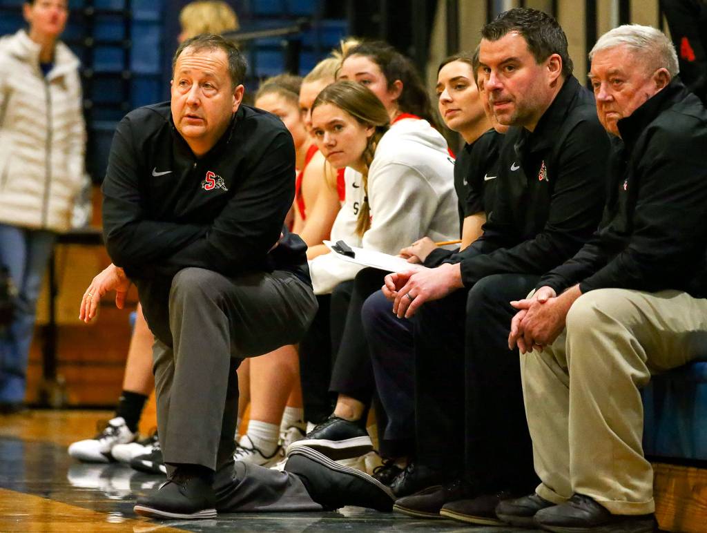Meadwodale beat Snohomish 47-41 Tuesday evening at Meadowdale High School in Lynnwood. (Kevin Clark / The Herald)