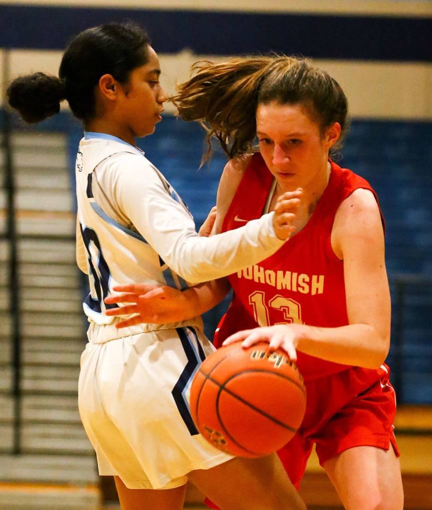 Meadwodale beat Snohomish 47-41 Tuesday evening at Meadowdale High School in Lynnwood. (Kevin Clark / The Herald)