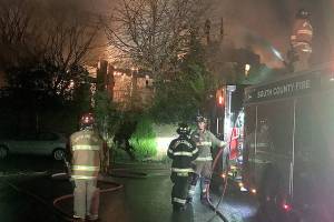 2-alarm fire at large abandoned house north of Edmonds