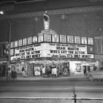 A New Years Party at the Everett Theatre on Dec. 31, 1962. The twin bill reunited the comedy duo of Dean Martin and Jerry Lewis, at least on the theaters Space Age-style marquee. (Herald Photo courtesy of Everett Public Library)