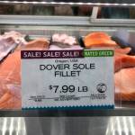 In this Dec. 17 photo, wild-caught Dover sole from Oregon waters is sold in a grocery store seafood case in Lake Oswego, Oregon. (AP Photo/Gillian Flaccus)