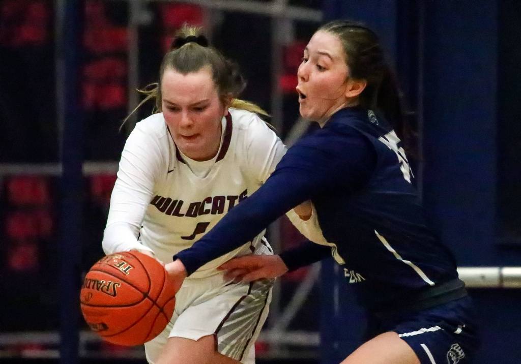 Glacier Peak fell to Mt. Spokane, 58-55, Friday evening at Glacier Peak High School in Snohomish on December 27, 2019. (Kevin Clark / The Herald)