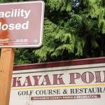 Kayak Point Golf Course near Stanwood remains closed. Snohomish County, which owns the property, is taking proposals that could take them out of the golf business. (Kevin Clark / Herald file)