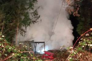 Abandoned building in Marysville heavily damaged in fire