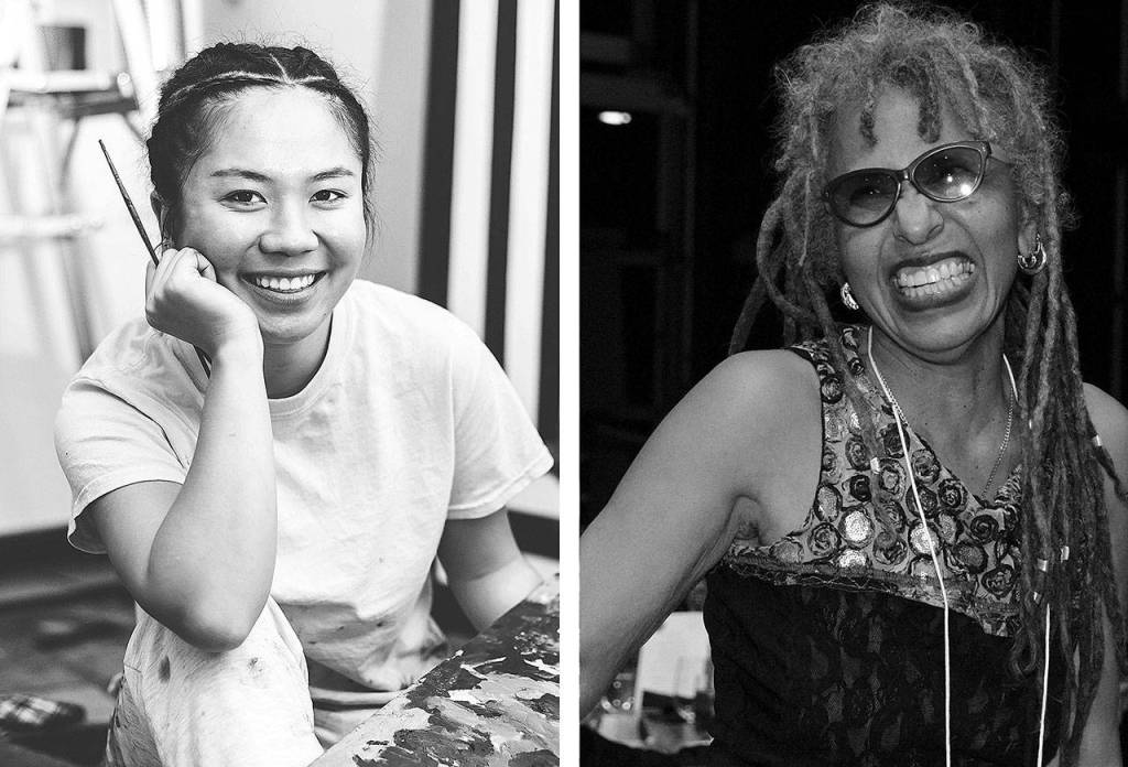 Artwork by Hoa Hong and Marita Dingus is on display in two-artist exhibit at the Schack Art Center in Everett.