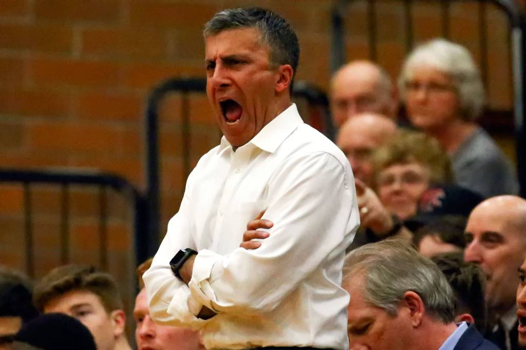 Stanwood defeated Mountlake Terrace 53-51 Friday night at Mountlake Terrace High School on January 10, 2020. (Kevin Clark / The Herald)