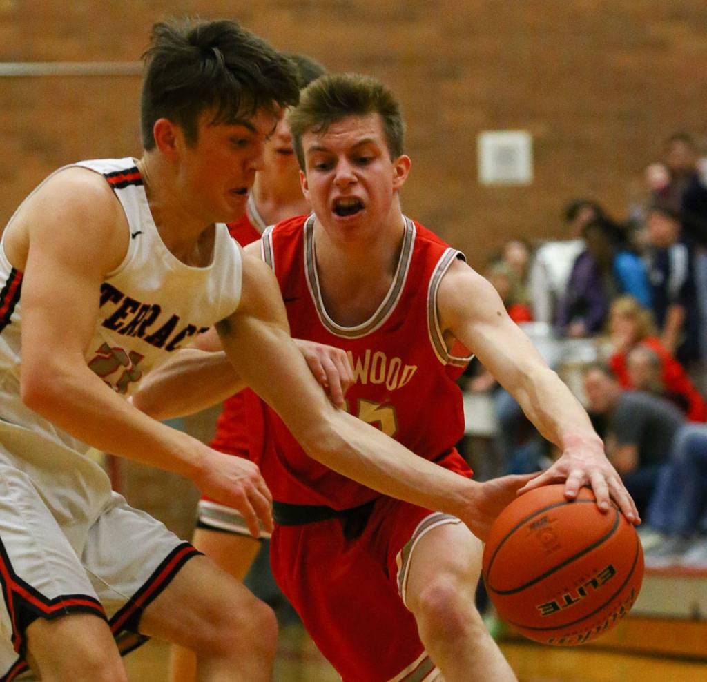 Stanwood defeated Mountlake Terrace 53-51 Friday night at Mountlake Terrace High School on January 10, 2020. (Kevin Clark / The Herald)