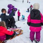 View Ridge-Madison neighborhood residents enjoy the snow Monday in Everett, where school was cancelled. (Olivia Vanni / The Herald)