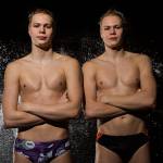 Kamiak swimmers and brothers, Slava Gilszmer, left, and Vlad Gilszmer, right, at Kamiak High School on Friday, Dec. 27, 2019 in Mukilteo, Wash. (Olivia Vanni / The Herald).