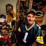Jerry Garner, president of the Northwest Packer Backers, lives in Everett with his wife, Traci. Their home is literally packed with all things Green Bay Packers, and theyll be cheering for their team in Sundays NFC Championship game against the San Francisco 49ers. (Dan Bates / The Herald)
