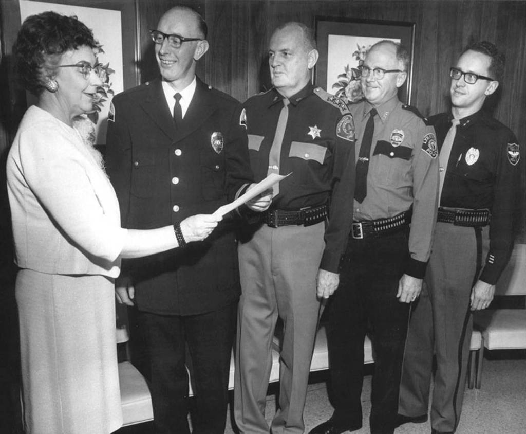 Don Jennings was appointed Snohomish County sheriff in 1961 and elected to the post three times, the Herald reported. He had a year to go in his final term at the time of his death. (Photo courtesy of the Everett Public Library)