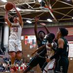 Mountlake Terrace defeated Shorecrest 75-55 Wednesday evening at Mountlake Terrace High School in Mountlake Terrace on January 22, 2019. (Kevin Clark / The Herald)