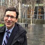 Washington Attorney General Bob Ferguson leaves the U.S. District Court in Seattle on Thursday, following arguments in his lawsuit challenging the Trump Administrations funding of the wall on the U.S.-Mexico border. (AP Photo/Gene Johnson)