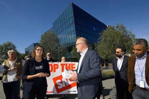 Protesters fear rising costs if firm buys dot-org universe