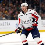 The Capitals T.J. Oshie, a Snohomich County native, plays against the Bruins during a game Dec. 23, 2019, in Boston. (AP Photo/Winslow Townson)