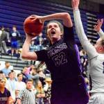 Lake Stevens Camille Jentzsch attempts a shot against Glacier Peaks Madison Rubino on Tuesday, Jan. 28 at Glacier Peak High School in Snohomish. (Katie Webber / The Herald)