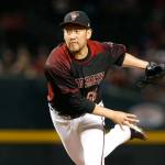 Relief pitcher Yoshihisa Hirano throws for the Diamondbacks during a game against the Padres on Sept. 28, 2019, in Phoenix. Hirano signed a one-year deal with the Mariners on Thursday. (AP Photo/Ralph Freso)