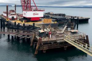 New ferry terminal is making noise again; work on pier begun