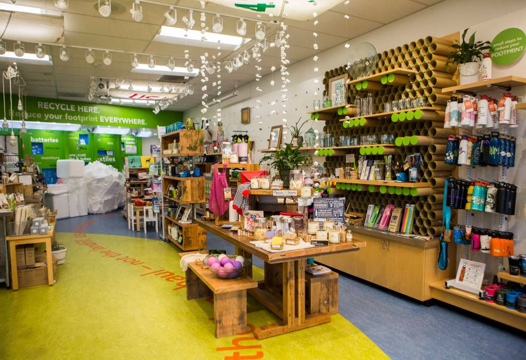 Inside the Recology store in Bothell. (Olivia Vanni / The Herald)