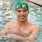 Senior Anton Teplouhov during Edmonds-Woodways swim practice on Friday, Jan 31 at the Lynnwood Pool. (Katie Webber / The Herald)