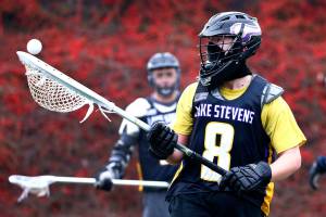 Byron Gerber runs through a drill during practice Sunday morning at Caviler Mid High School in Lake Stevens on December 8, 2019. (Kevin Clark / The Herald)
