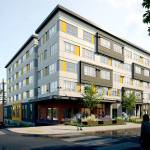 A rendering of Compass Healths planned 82-unit supportive housing building on Broadway in Everett. (Compass Health)