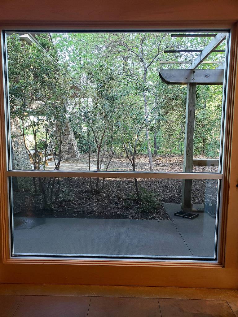 CollidEscape produces several different types of window treatments, including tinted applications and those with patterned lines or dots as signals to birds of a pane of glass. (Courtesy photo)