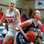 Arlington defeated Snohomish, 46-35, Thursday evening at Snohomish High School in Snohomish on February 6, 2020. (Kevin Clark / The Herald)