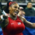 FedCup 2020 qualifying match Saturday evening at Angel of the Winds Arena in Everett on February 8, 2020. (Kevin Clark / The Herald)