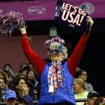 FedCup 2020 qualifying match Saturday evening at Angel of the Winds Arena in Everett on February 8, 2020. (Kevin Clark / The Herald)
