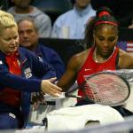 FedCup 2020 qualifying match Saturday evening at Angel of the Winds Arena in Everett on February 8, 2020. (Kevin Clark / The Herald)