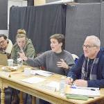 Actors auditioning for the Island Shakespeare Festival performed before directors including, from left to right, Santiago Sosa, Olena Hodges, Erin Murray and Scott Kaiser. (Photo by Patricia Guthrie)